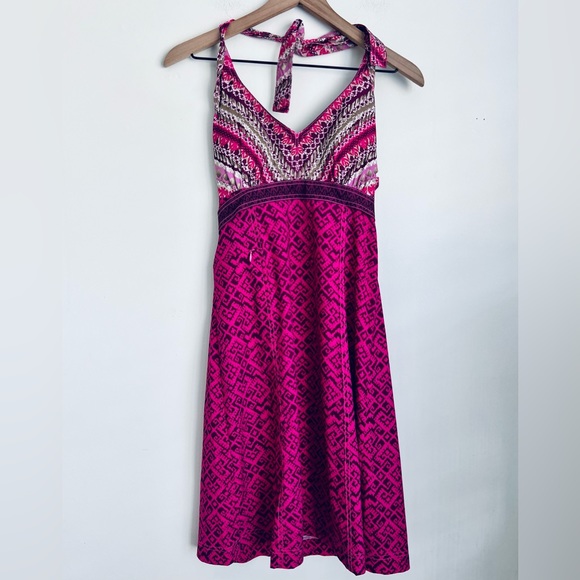 Athleta Pink Javari Pack Everywhere Halter Dress smock y2k athletic nature - Picture 2 of 7